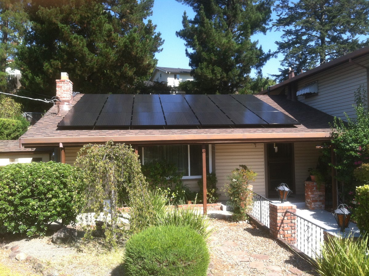 All black solar modules with Enphase micro-inverters. (Pleasant Hill)
