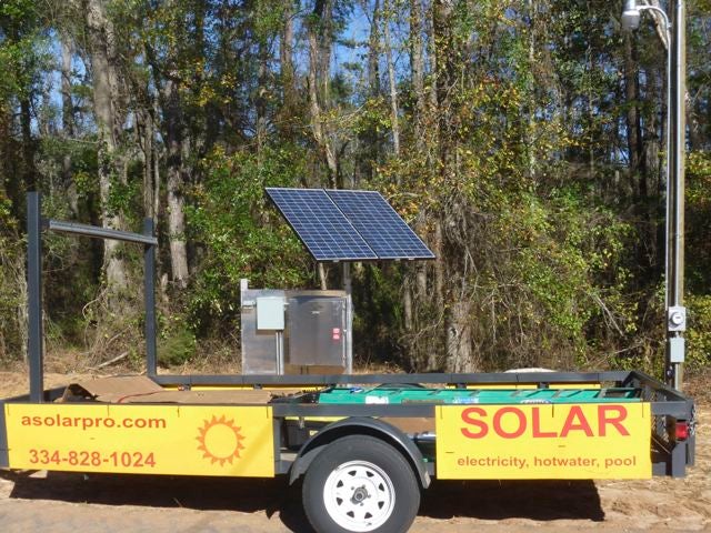 solar electric power backup for remote sites