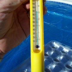 Solar pool heat in April