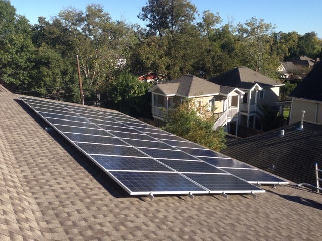 A 6.5kW solar array consisting of 26 x 250 watt Siliken panels, 
