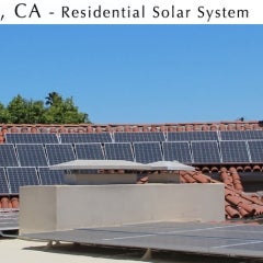 Roof mounted solar PV array