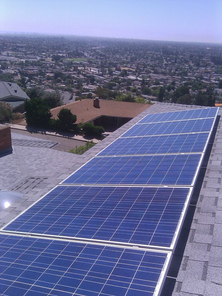 Roof mounted solar on Composite Shingle Roof
