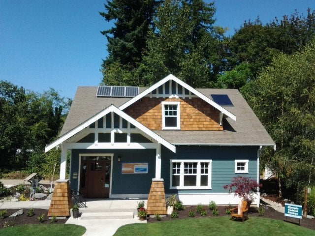 PV with micro-inverters and Solar Hot Water at in Olympia, WA