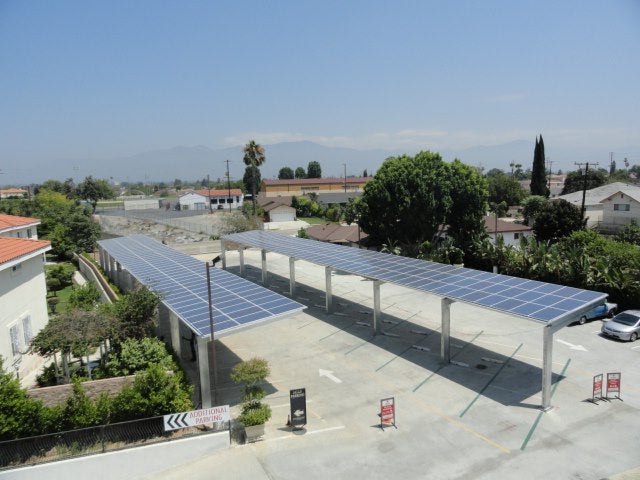 San Gabriel Hilton Hotel Solar Carport