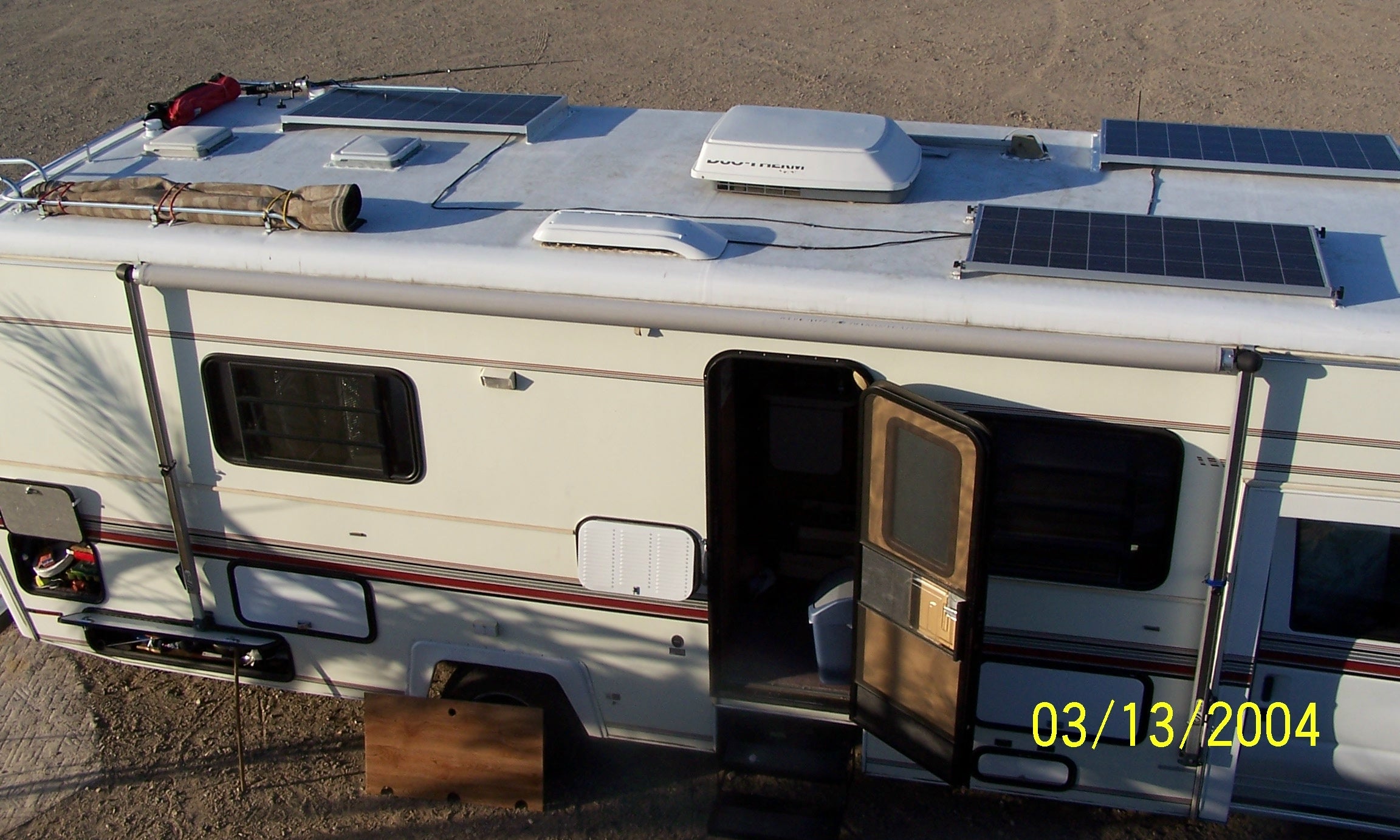 We installed 3 Kyocera KC120 solar panels on this trailer.