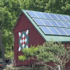 A recent solar upgrade to a 100 year old barn