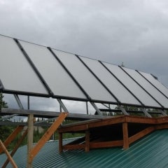 280 square foot solar thermal array. â€” at Paxson, AK.