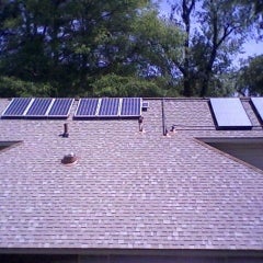 Dual Solar PV electric and solar hot water system