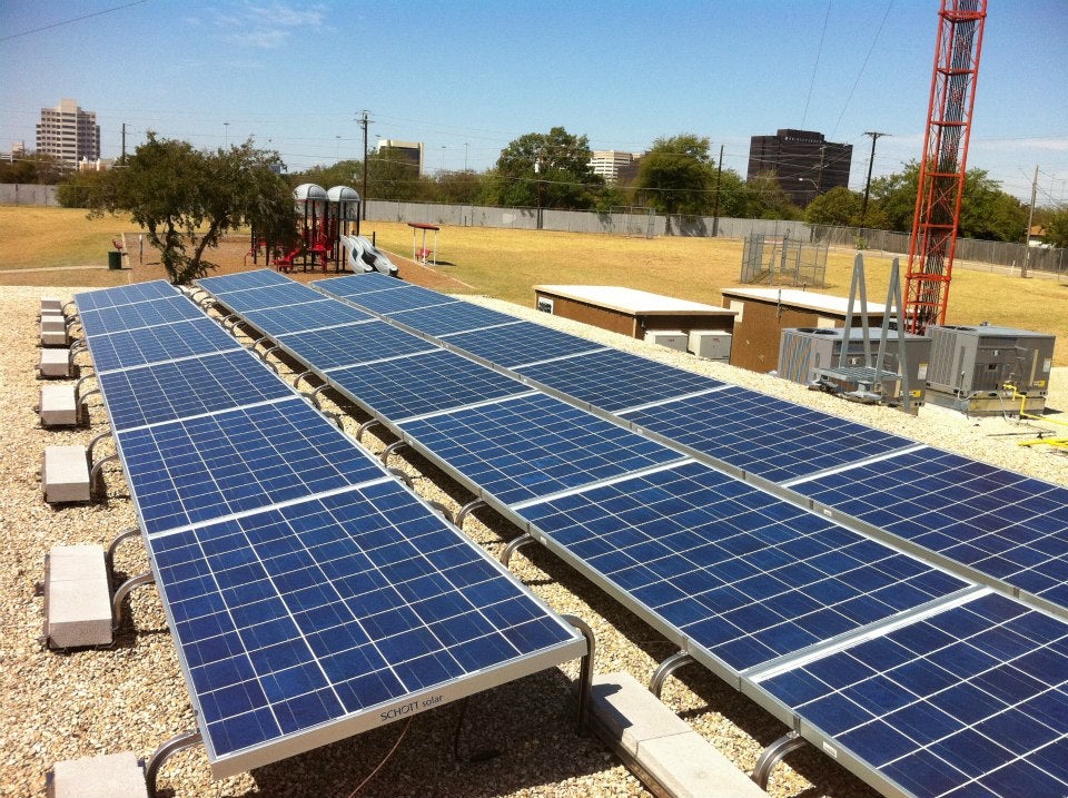 Commercial solar PV array 