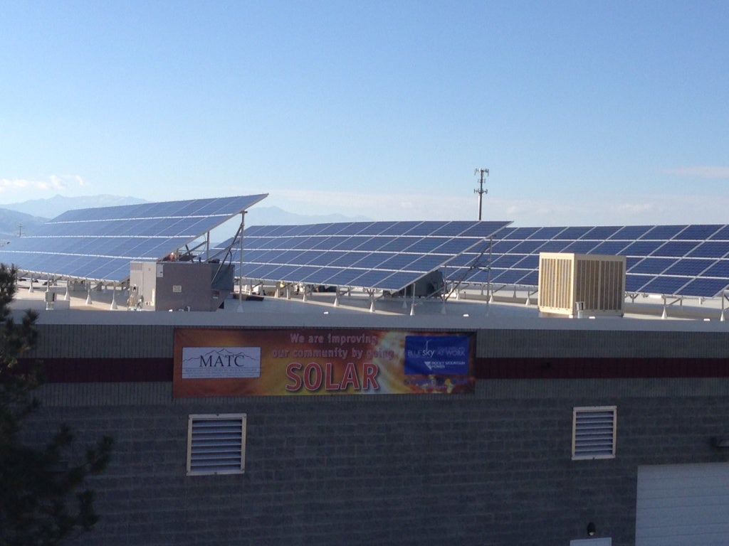 Commercial solar PV array 