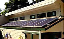 Roof mounted solar PV array