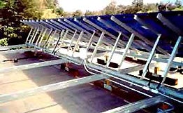 Roof mounted solar PV array