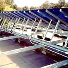 Roof mounted solar PV array