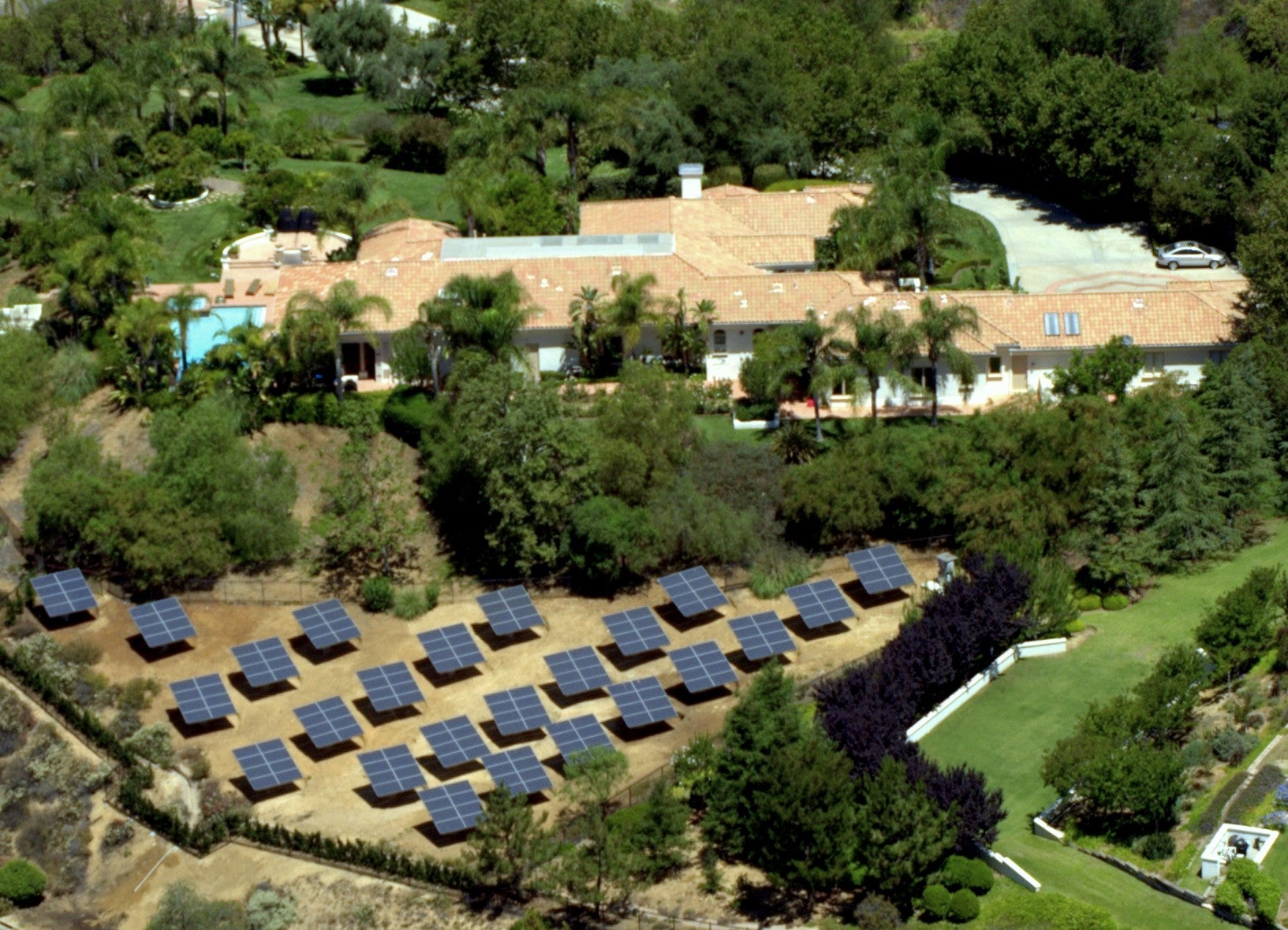 40 kW solar system with dual-axis trackers in Westlake Village