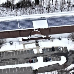 Deutsche Bank. Highest elevated solar PV flat panel array in the