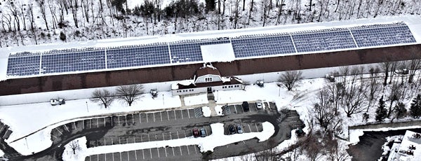 Deutsche Bank. Highest elevated solar PV flat panel array in the