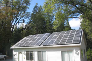 Roof mounted solar installation