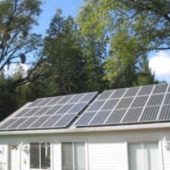 Roof mounted solar installation