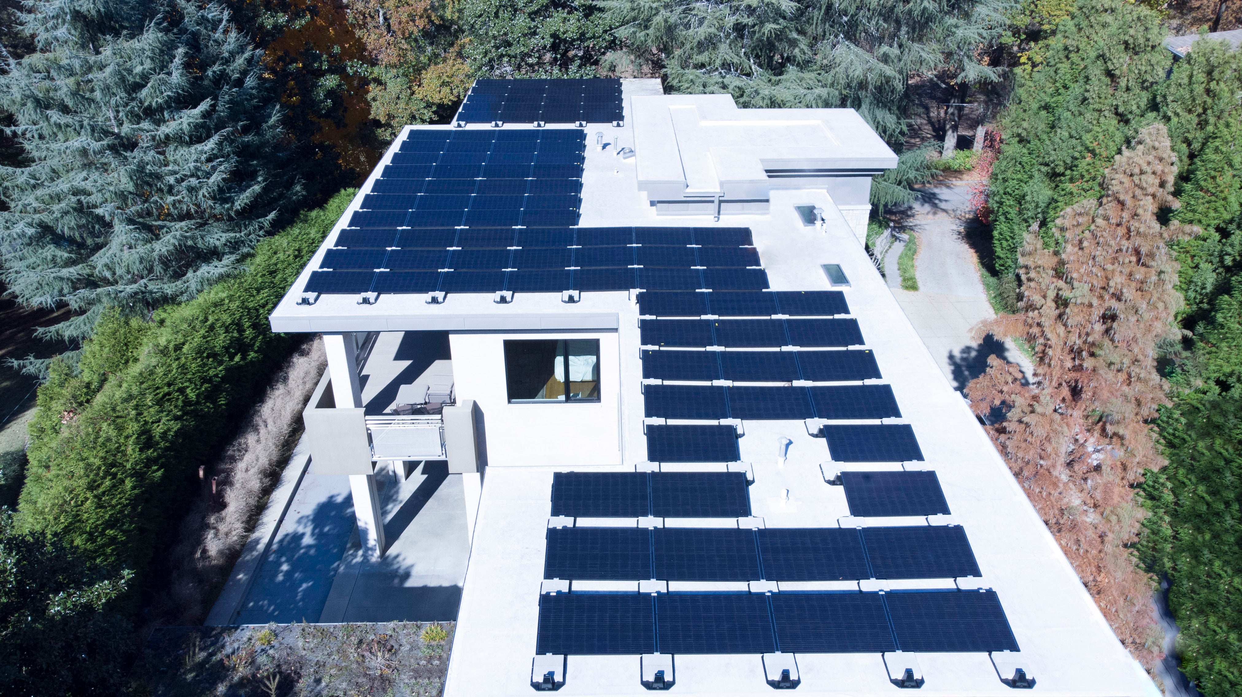 Flat Roof Solar Installation