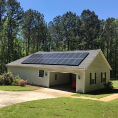 7kW residential solar energy system just outside Macon, GA