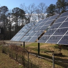 15.6 KW Pole Mount Solar Power System at Jake's Produce - White, GA