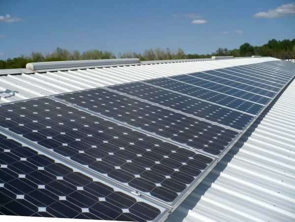 Roof mounted solar installation