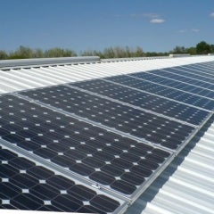 Roof mounted solar installation