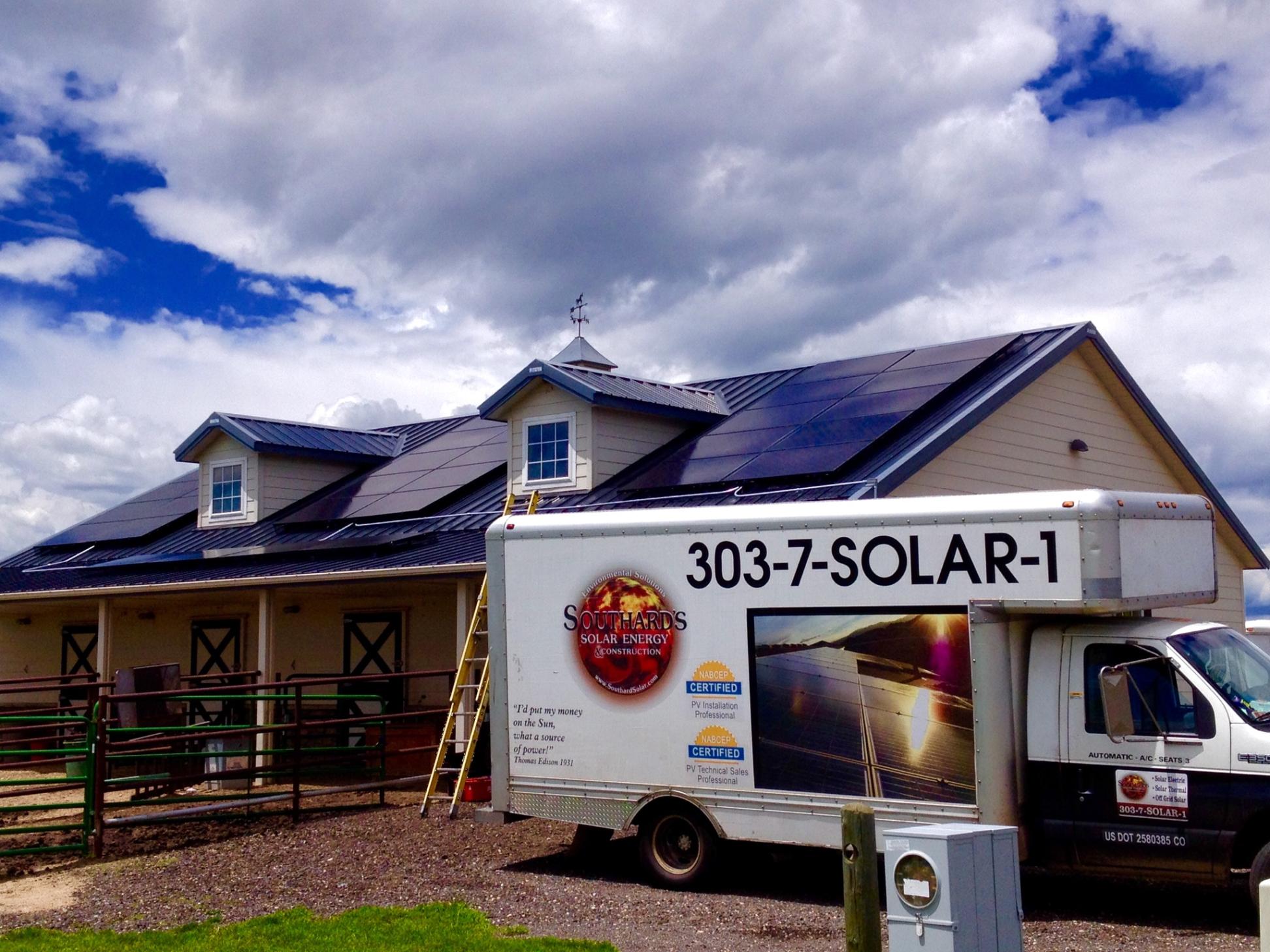 9.6 kW Barn roof mount.