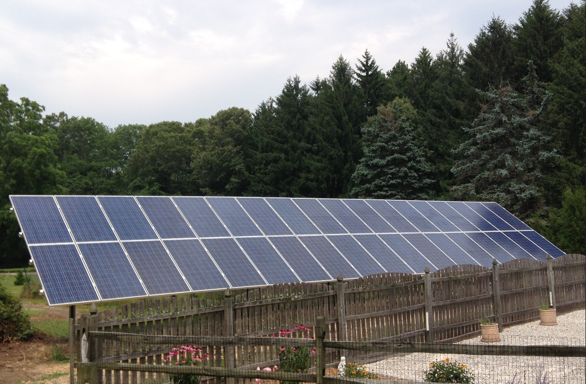 10Kw solar array near The Richard Stockton College of NJ.
