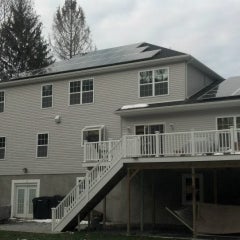 Roof mounted solar PV array