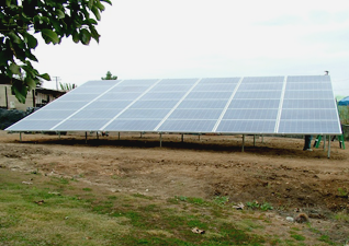 8.1 kW ground mounted solar array