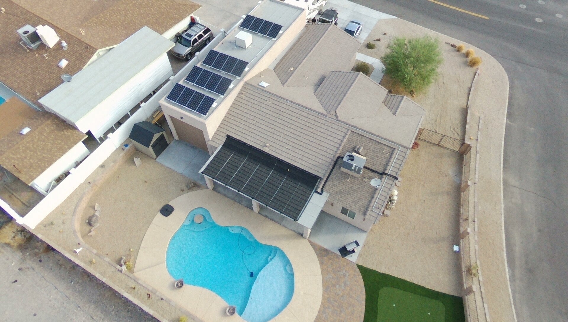 Solar electric and solar pool