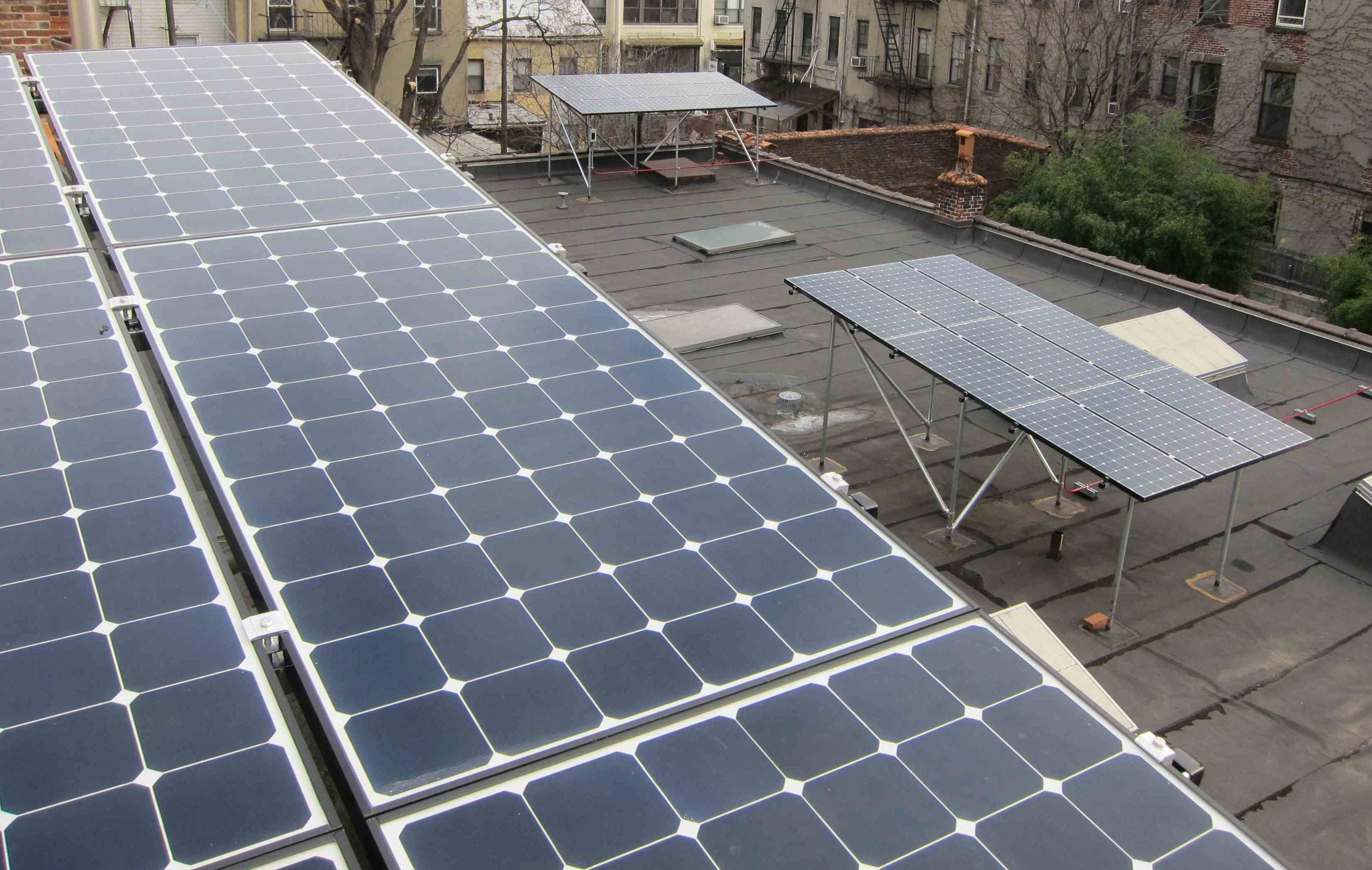 Flat roof install with Micro Inverters