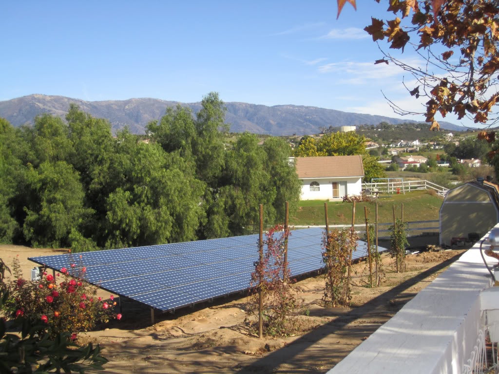 Ground mount system in Vista.