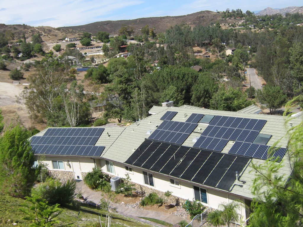 Residential solar PV installation in Lakeside. 