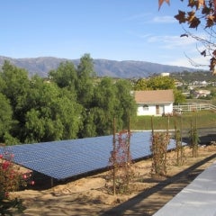 Ground mount system in Vista.