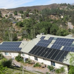 Residential solar PV installation in Lakeside. 