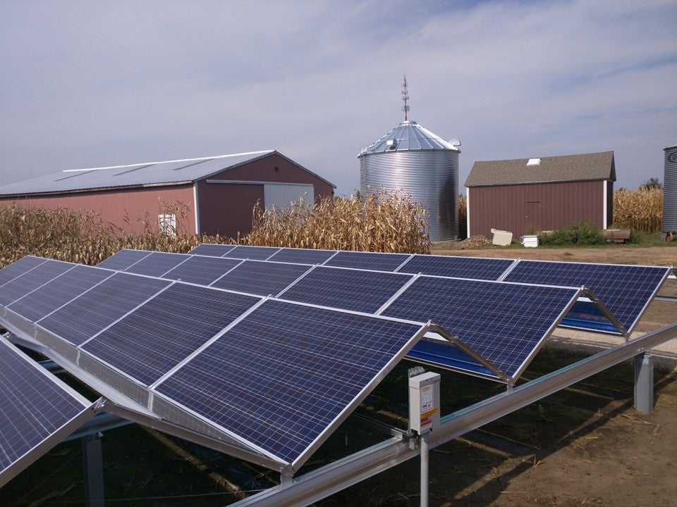 10Kw tenK Solar Ground Mount Cornfield Installation