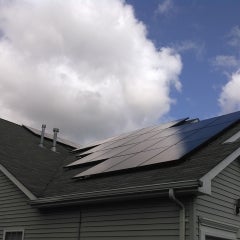 Solar panels installed on Home by PowerLutions Solar