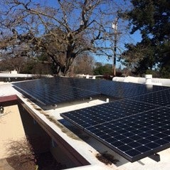Solar Panels installed on Eichler Home w/ foam roof