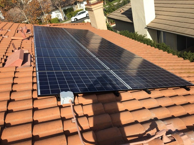 Solar on curved cement tile