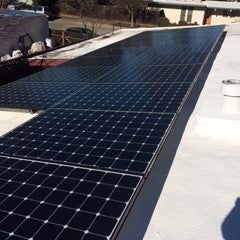 Solar Panels installed on Eichler Home w/ foam roof