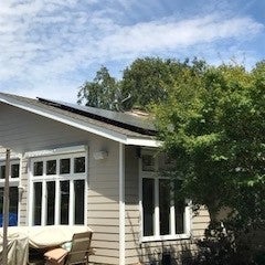 view from side, very low profile