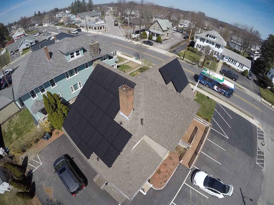 10.88kW LG320 / Enphase System installed in Worcester MA.
