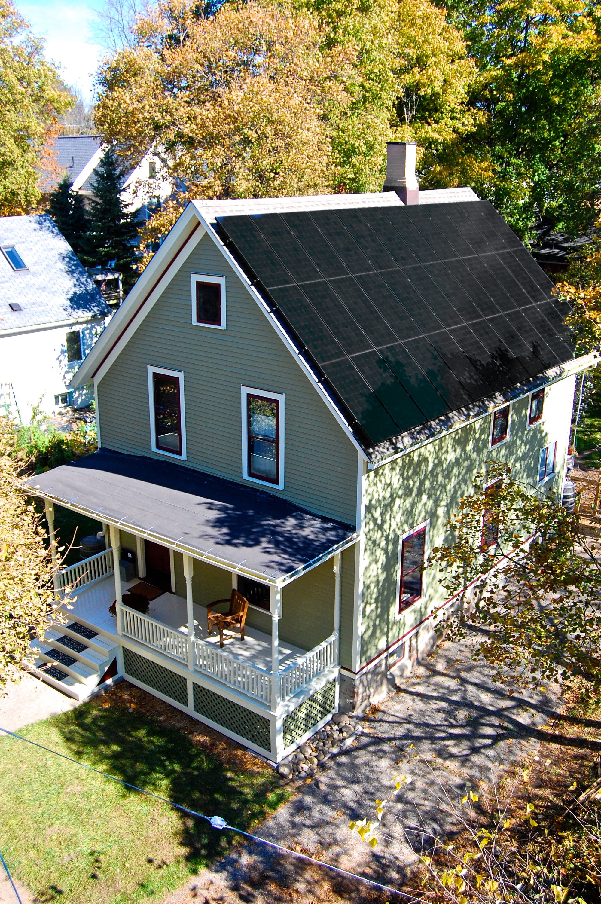 Historic home in Ann Arbor with added solar panels