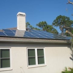 Solar electric PV system in Lakewood Ranch, FL.
