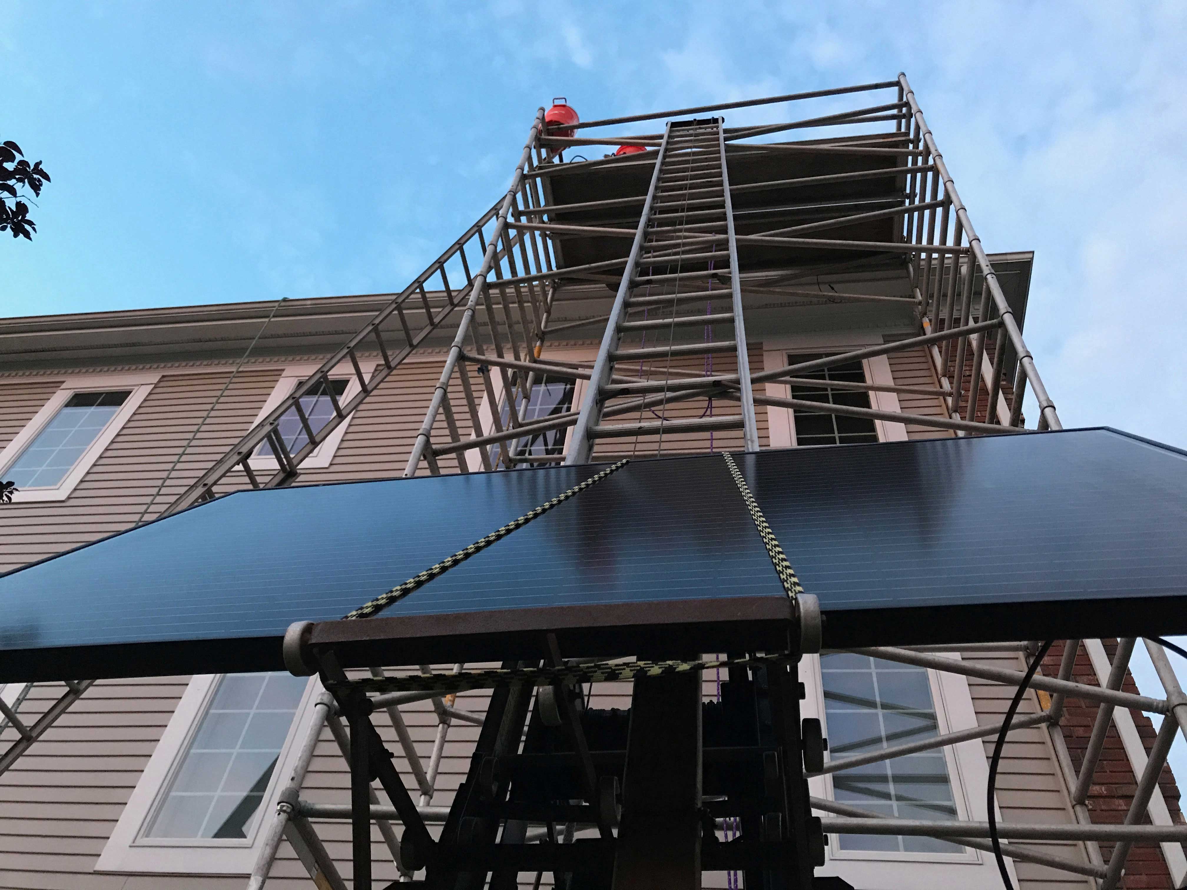 Solar stairway to heaven, courtesy of our ladderator!