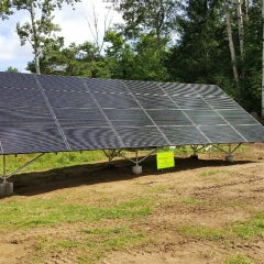 Ground mounted solar works well for many of our customers.
