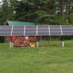 Use your solar array as lawn equipment shelter!