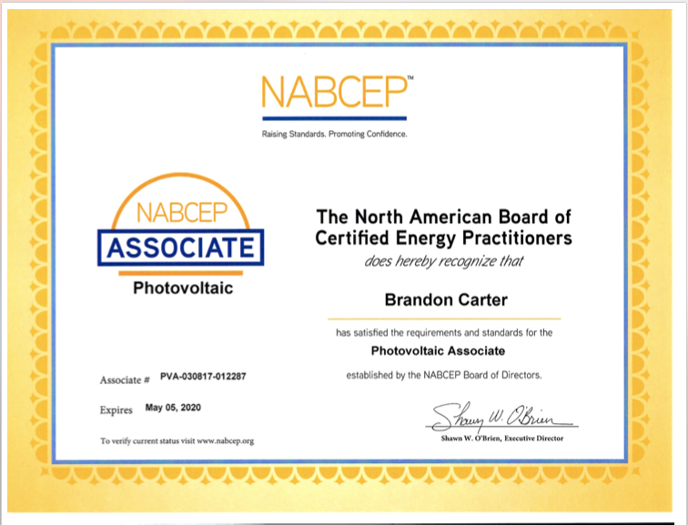 NABCEP Associate